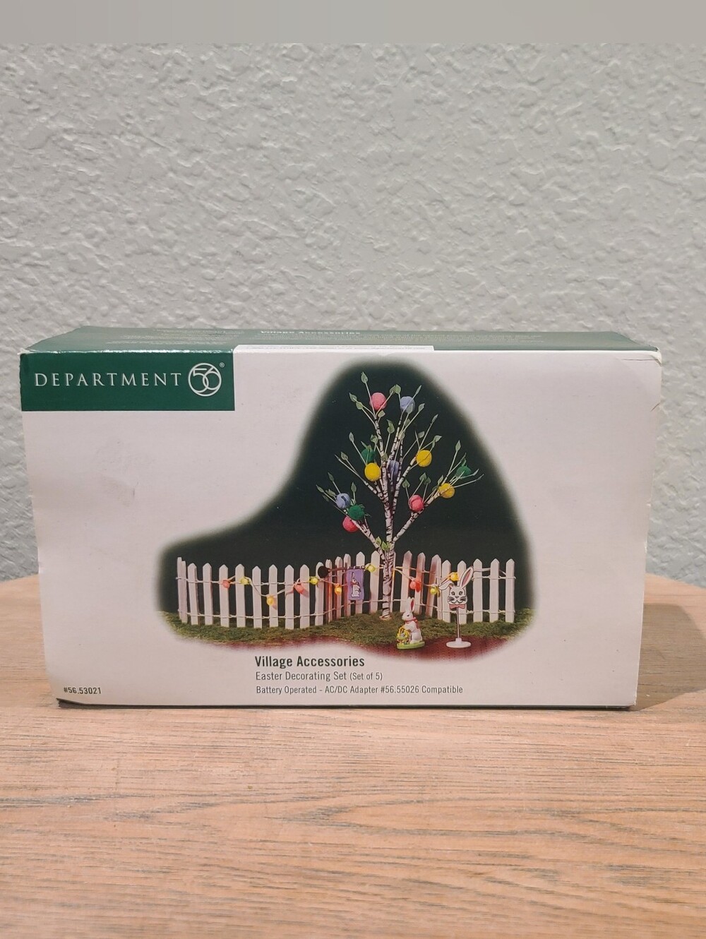 Department 56 Easter Decorating Set Pastel Easter Egg Tree Lights Retired NIB